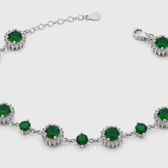 Jade Empress Studded Rhodium Bracelet for Women 5
