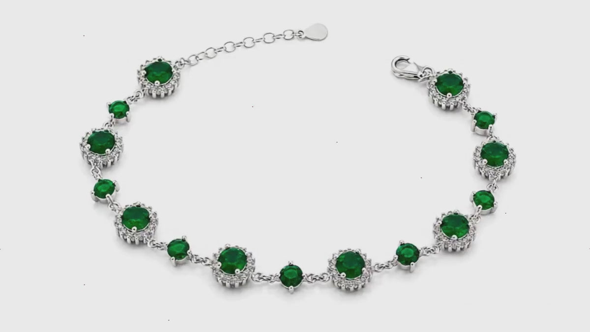 Jade Empress Studded Rhodium Bracelet for Women 5