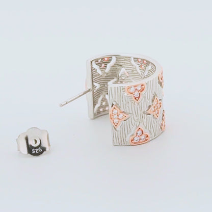 Swayline Rhodium Earrings