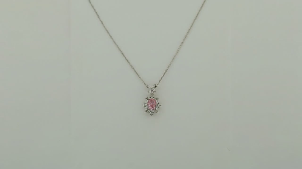 Ensemble Sakura Studded Rhodium Necklace 5