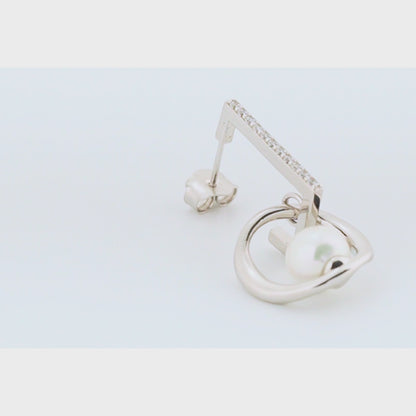 Lumendrop Rhodium Earrings