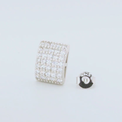 Gridlock Rhodium Earrings