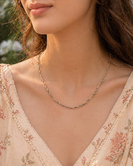 Pristine Rose Gold & Rhodium Necklace